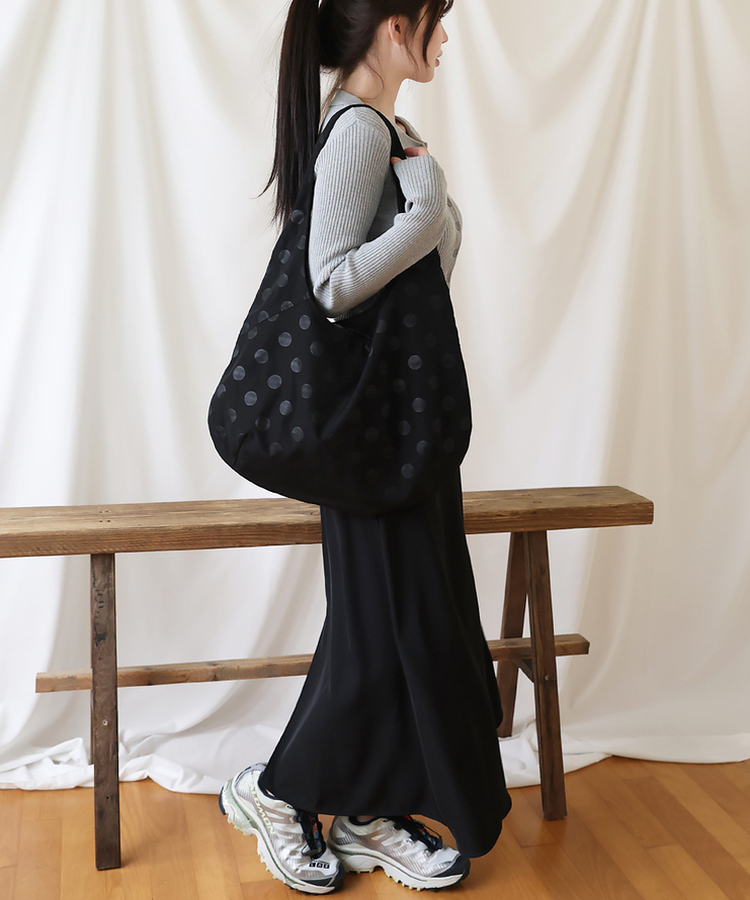 フレアロングスカート BLACK