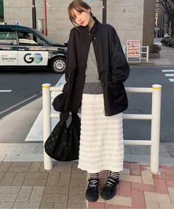 レースロングスカート IVORY