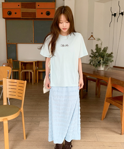 レースロングスカート SKYBLUE