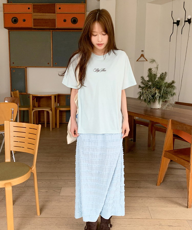 レースロングスカート SKYBLUE