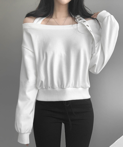 ホルターバックルオフトレーナー IVORY