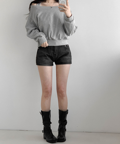 ホルターバックルオフトレーナー MELANGE