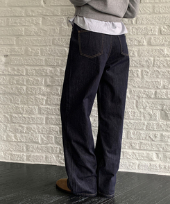 ノンフェードワイドデニムパンツ DENIM