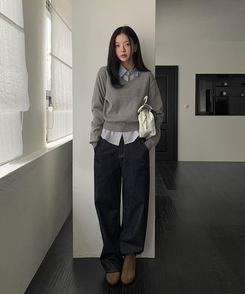 ノンフェードワイドデニムパンツ DENIM