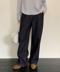 ノンフェードワイドデニムパンツ DENIM