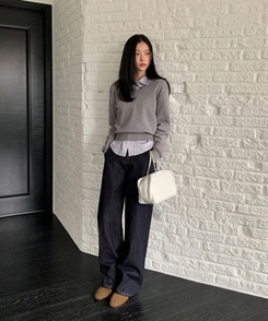 ノンフェードワイドデニムパンツ DENIM