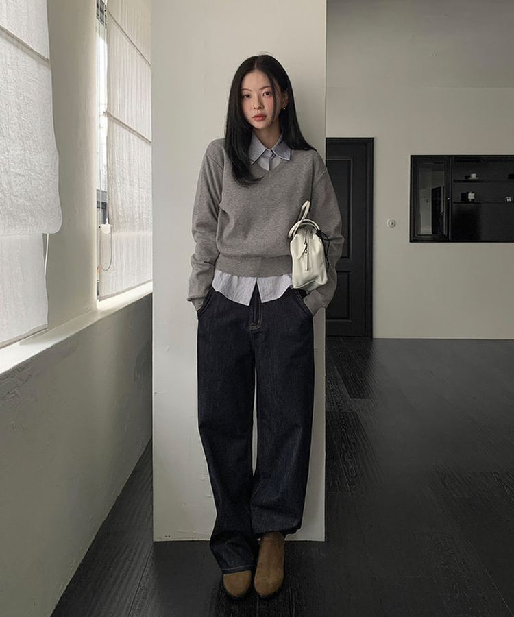 ノンフェードワイドデニムパンツ DENIM