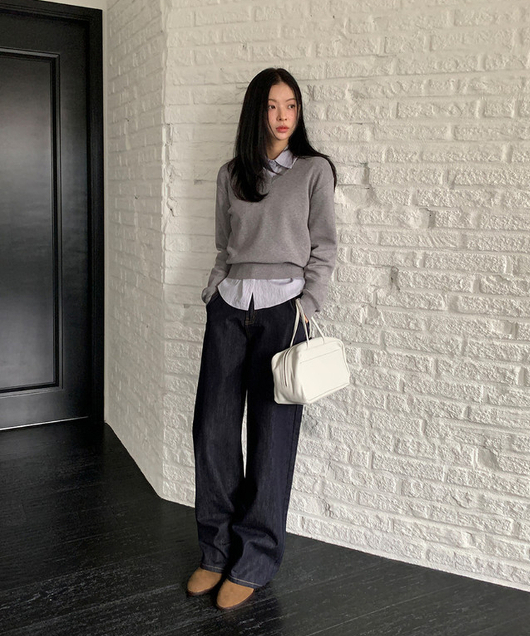 ノンフェードワイドデニムパンツ DENIM