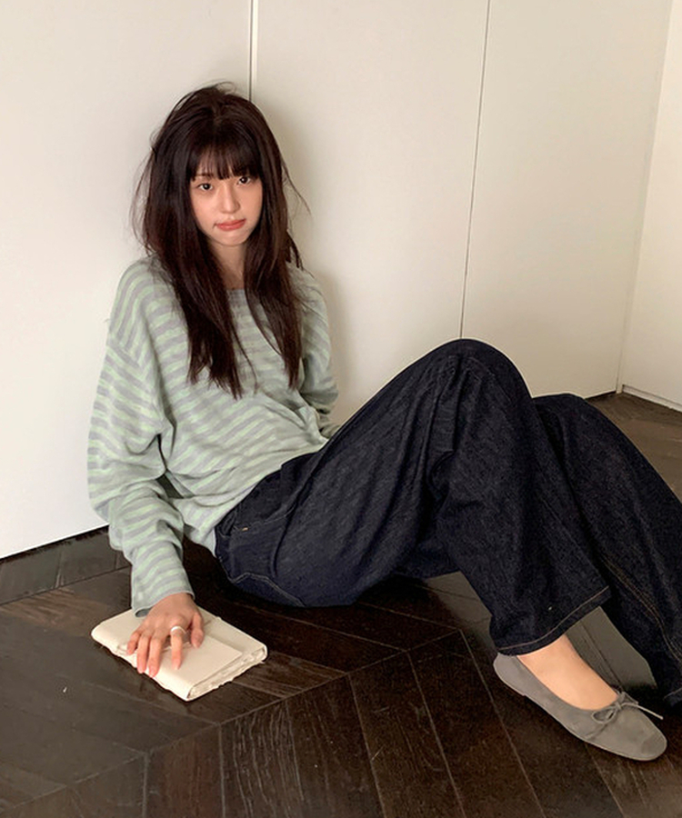 ノンフェードワイドデニムパンツ DENIM