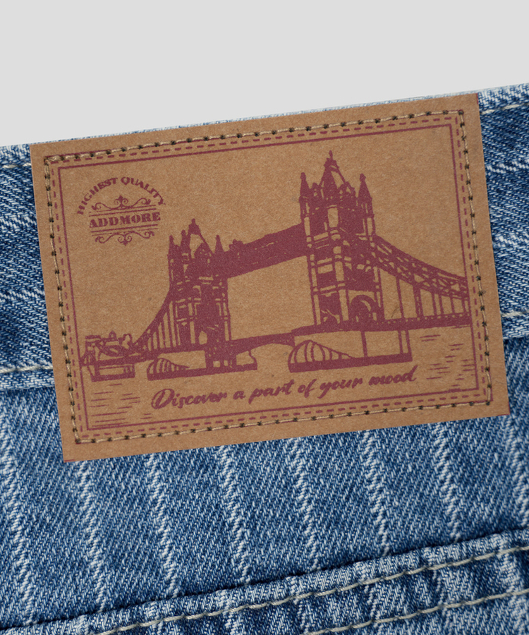 ストライプワイドデニムパンツ