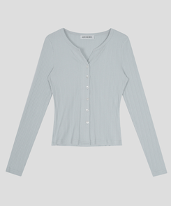 スリムリブカーディガン