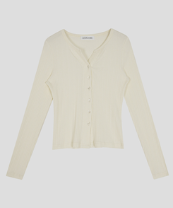 スリムリブカーディガン