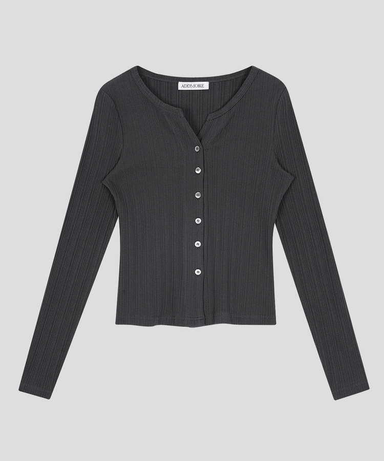 スリムリブカーディガン
