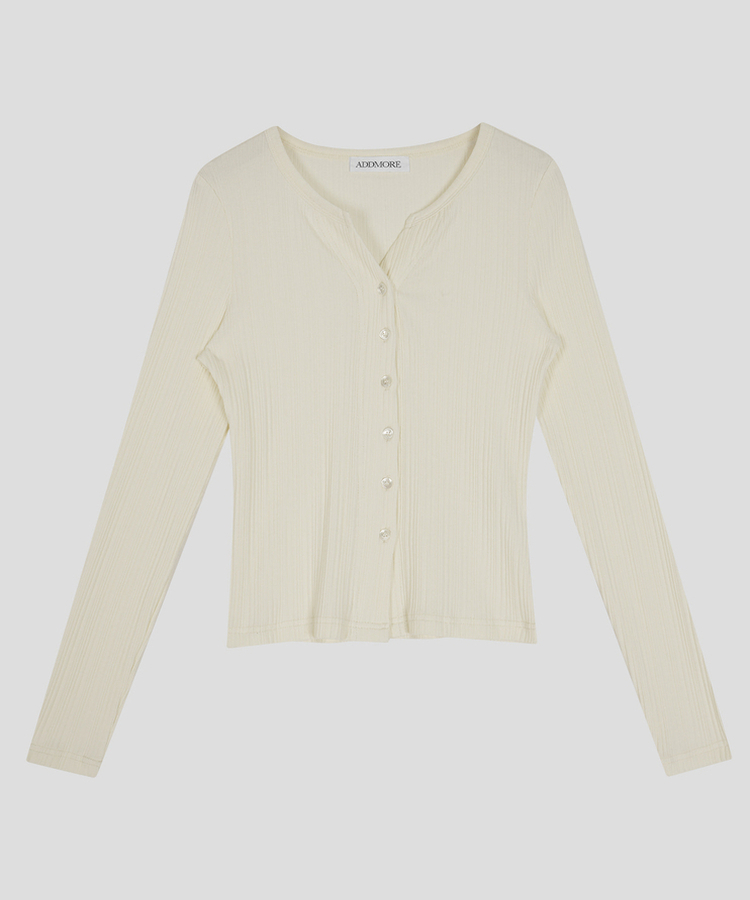 スリムリブカーディガン