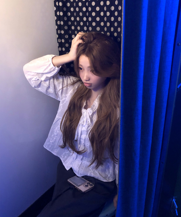 アンティークフリルブラウス WHITE