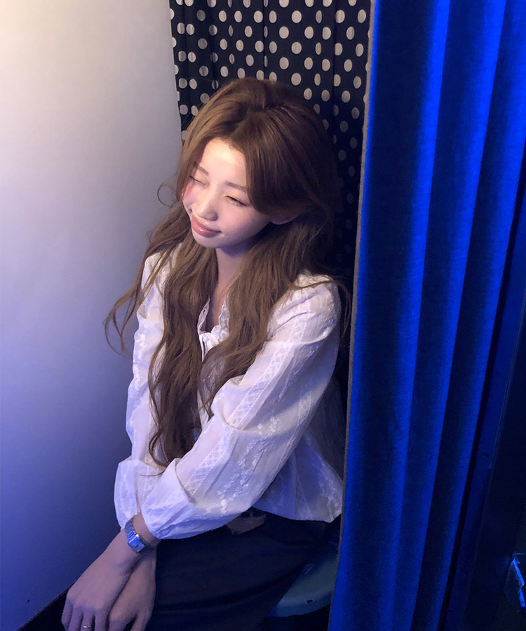 アンティークフリルブラウス WHITE