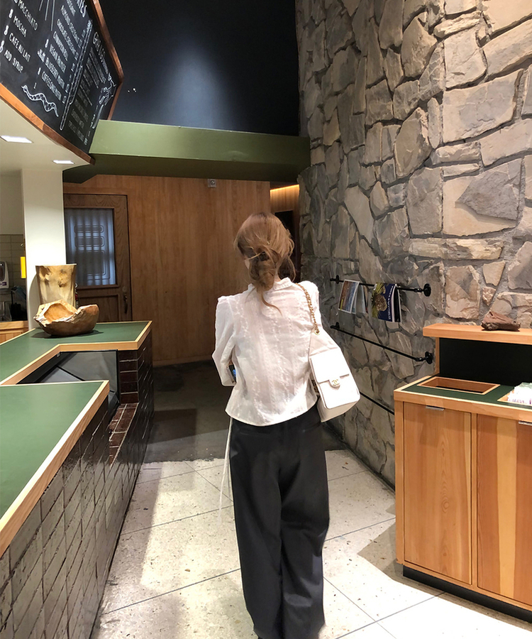 アンティークフリルブラウス WHITE