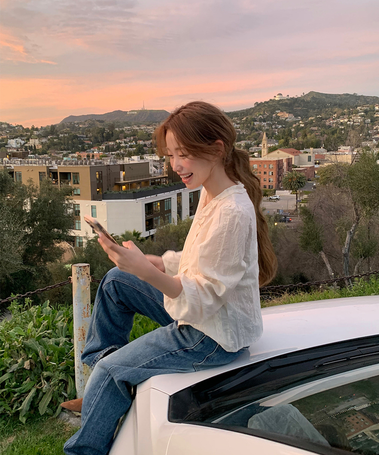 アンティークフリルブラウス BEIGE