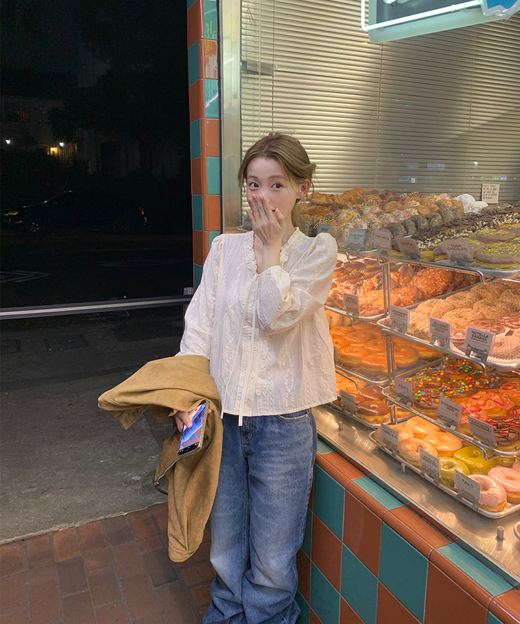 アンティークフリルブラウス BEIGE