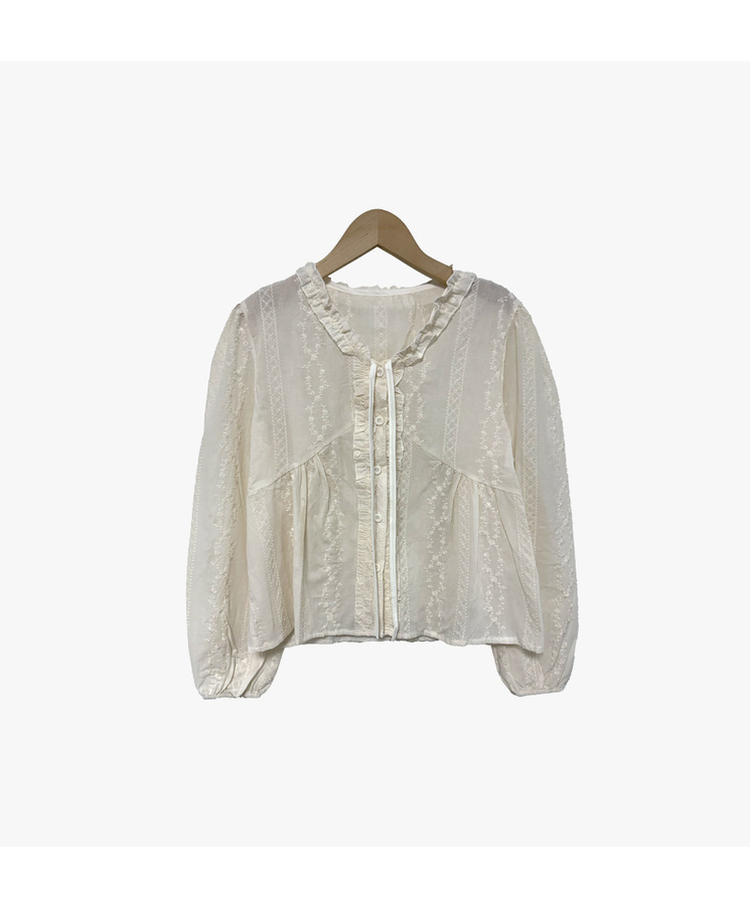 アンティークフリルブラウス