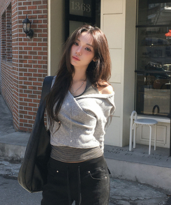 ゴージフードオフニット MELANGE GRAY