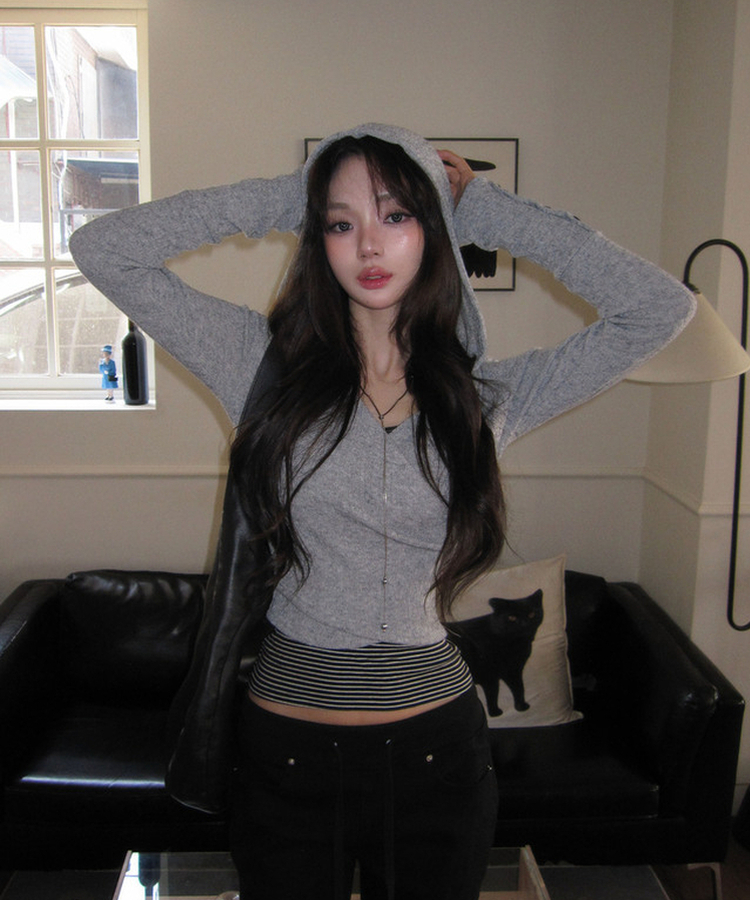 ゴージフードオフニット MELANGE GRAY