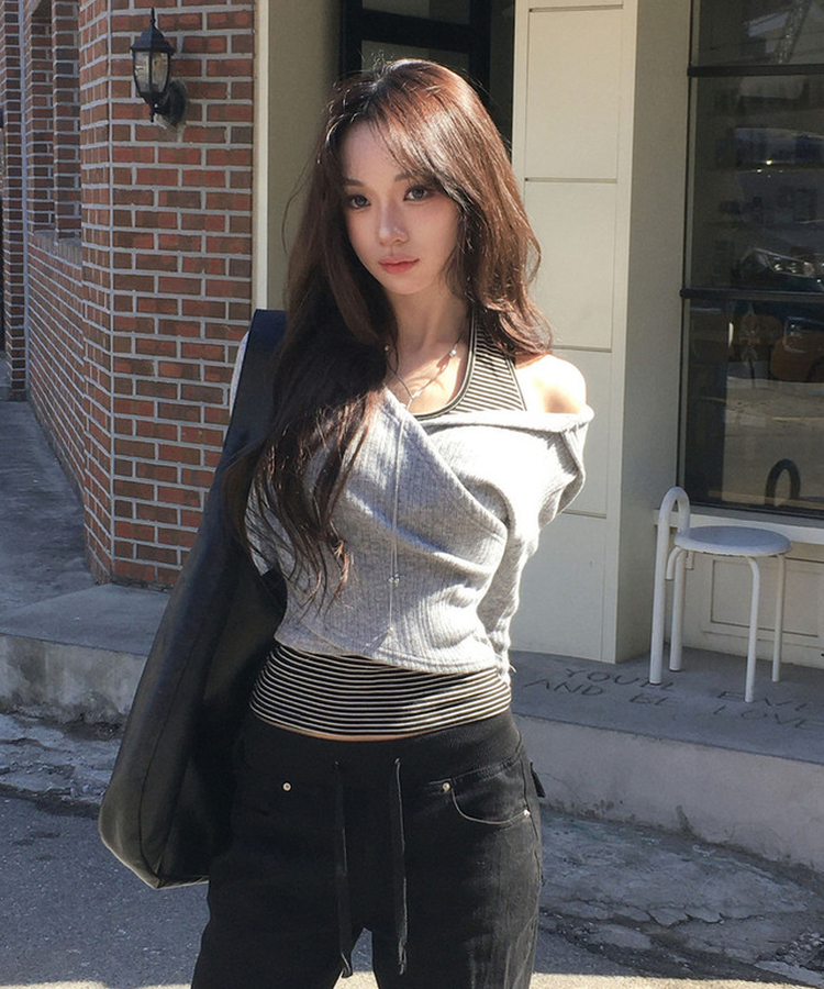 ゴージフードオフニット MELANGE GRAY