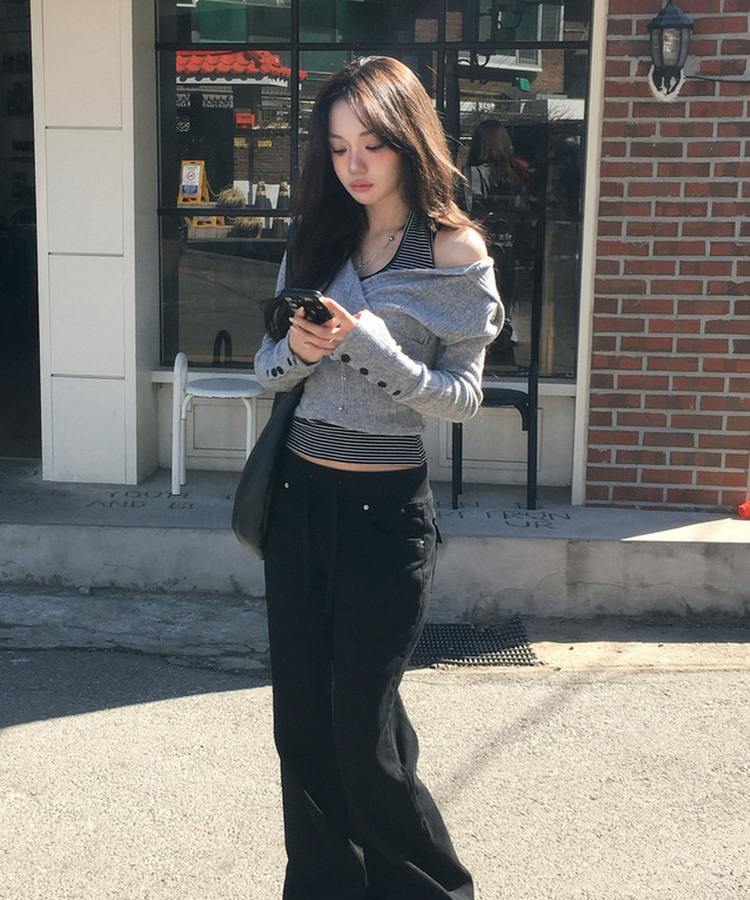 ゴージフードオフニット MELANGE GRAY