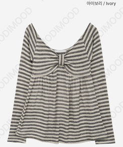 リボンボーダーニット