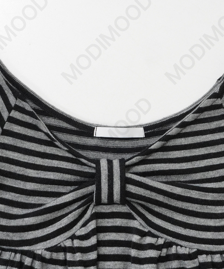 リボンボーダーニット