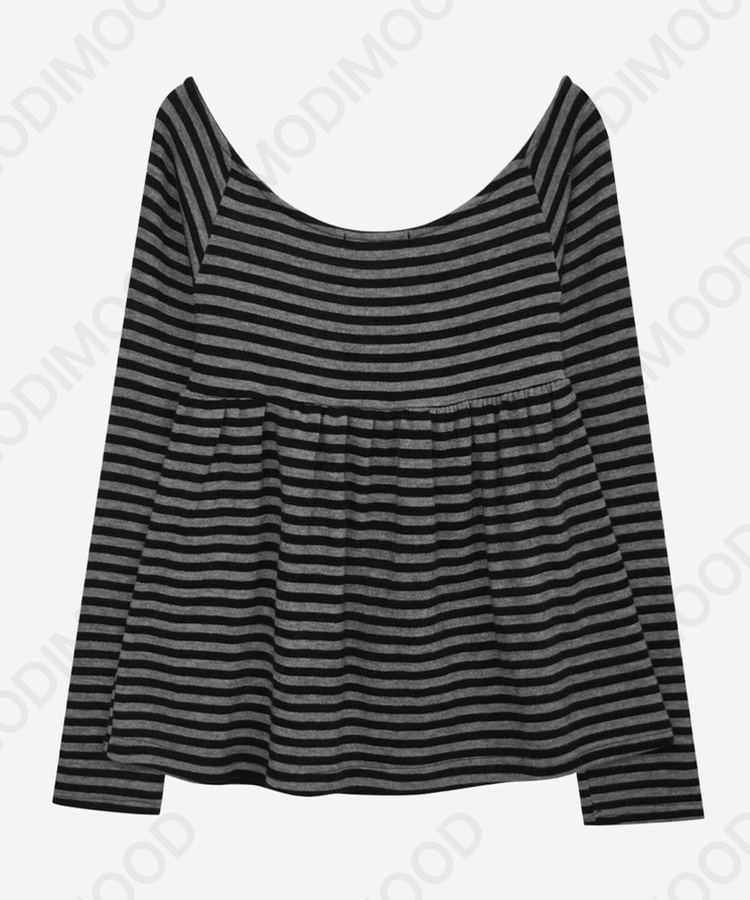 リボンボーダーニット