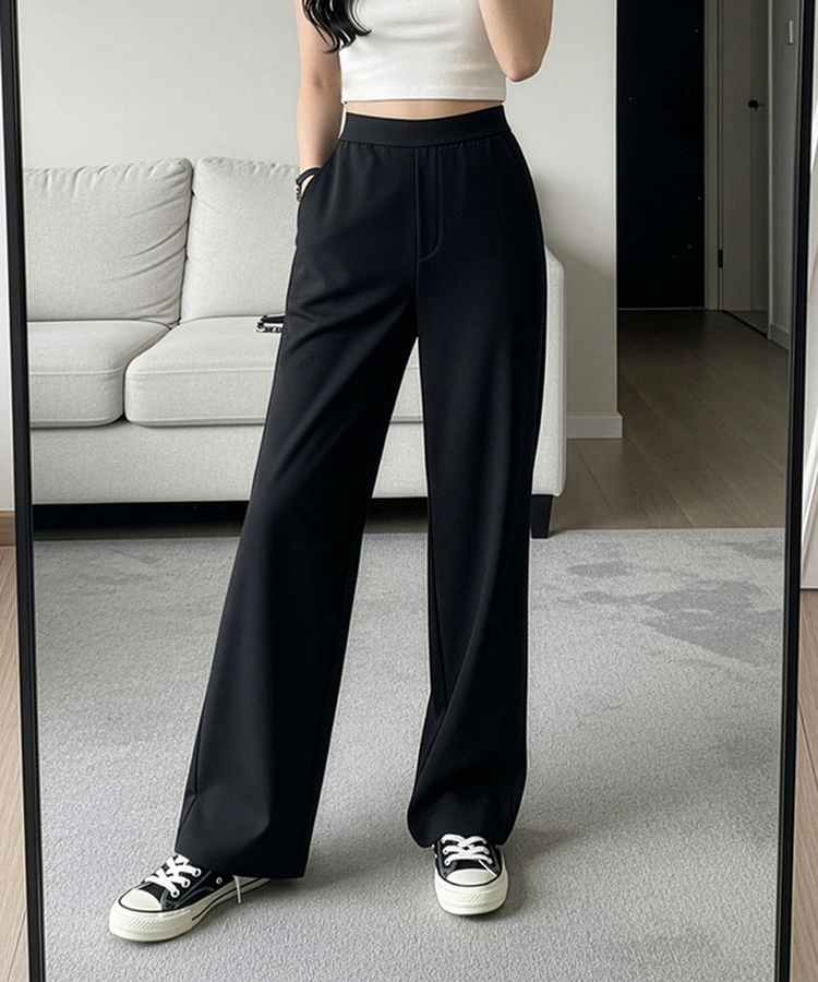 【丈別】バンディングスラックストレーニングパンツ BLACK