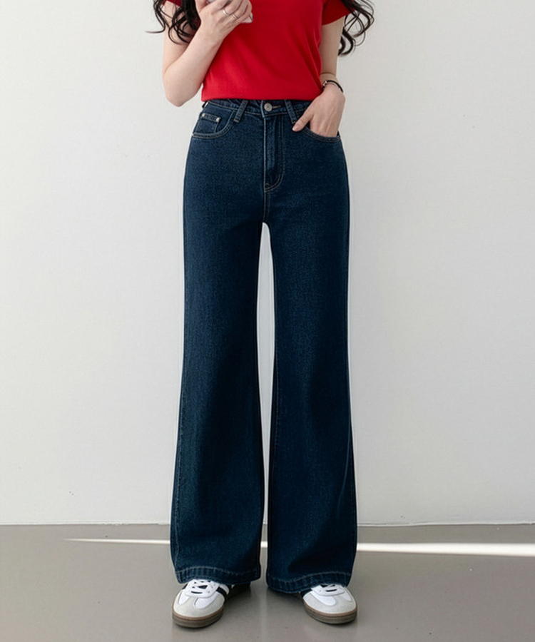 【丈別】ブーツカットデニムパンツ DEEP DENIM
