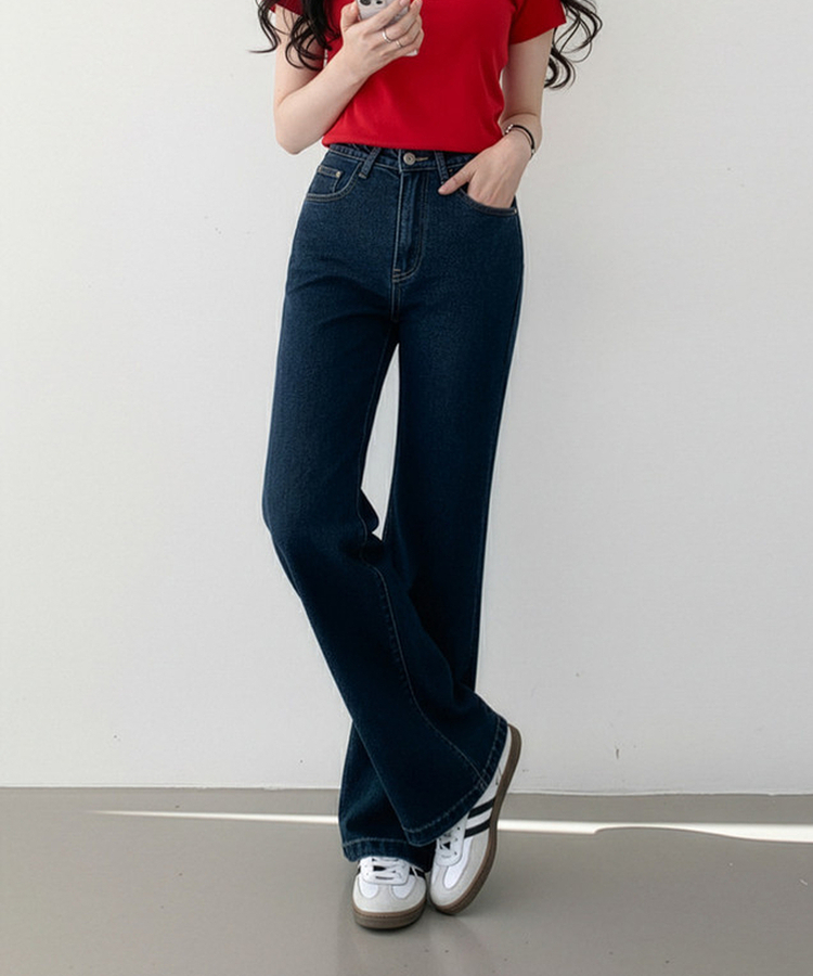 【丈別】ブーツカットデニムパンツ DEEP DENIM