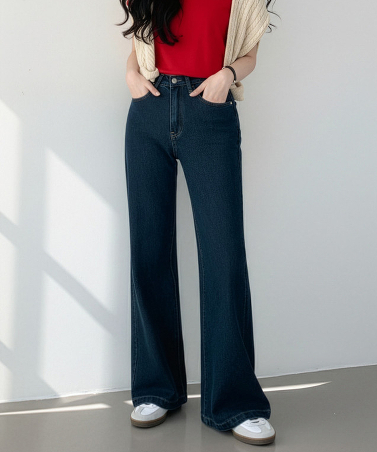 【丈別】ブーツカットデニムパンツ DEEP DENIM