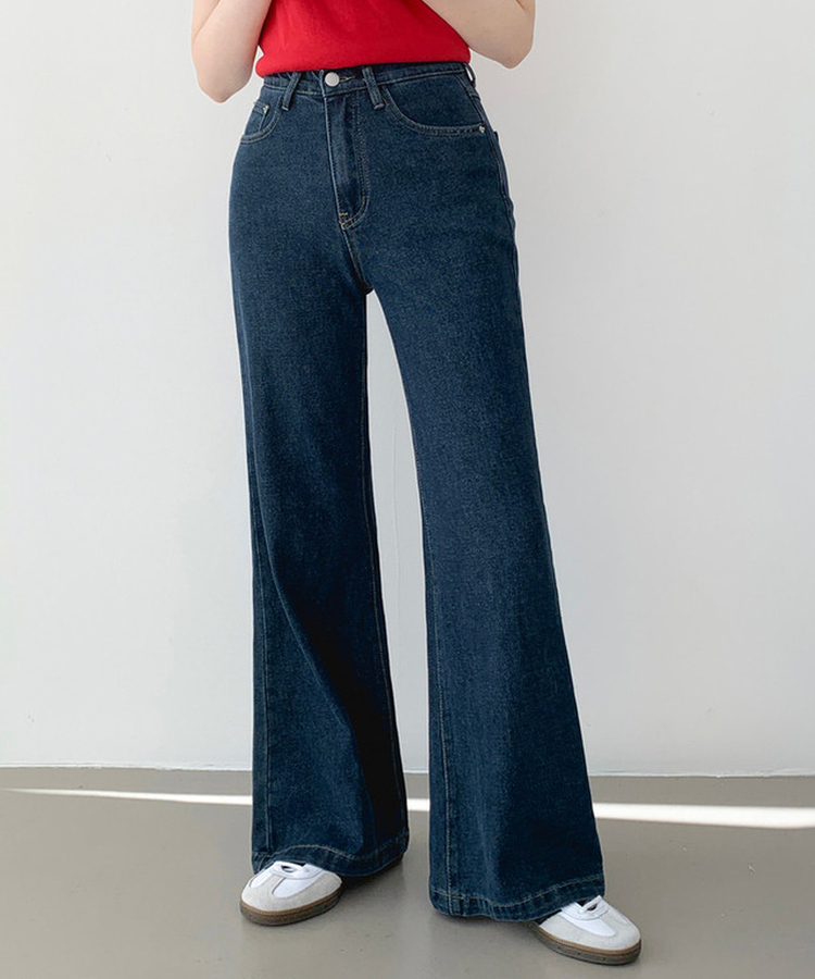 【丈別】ブーツカットデニムパンツ DEEP DENIM