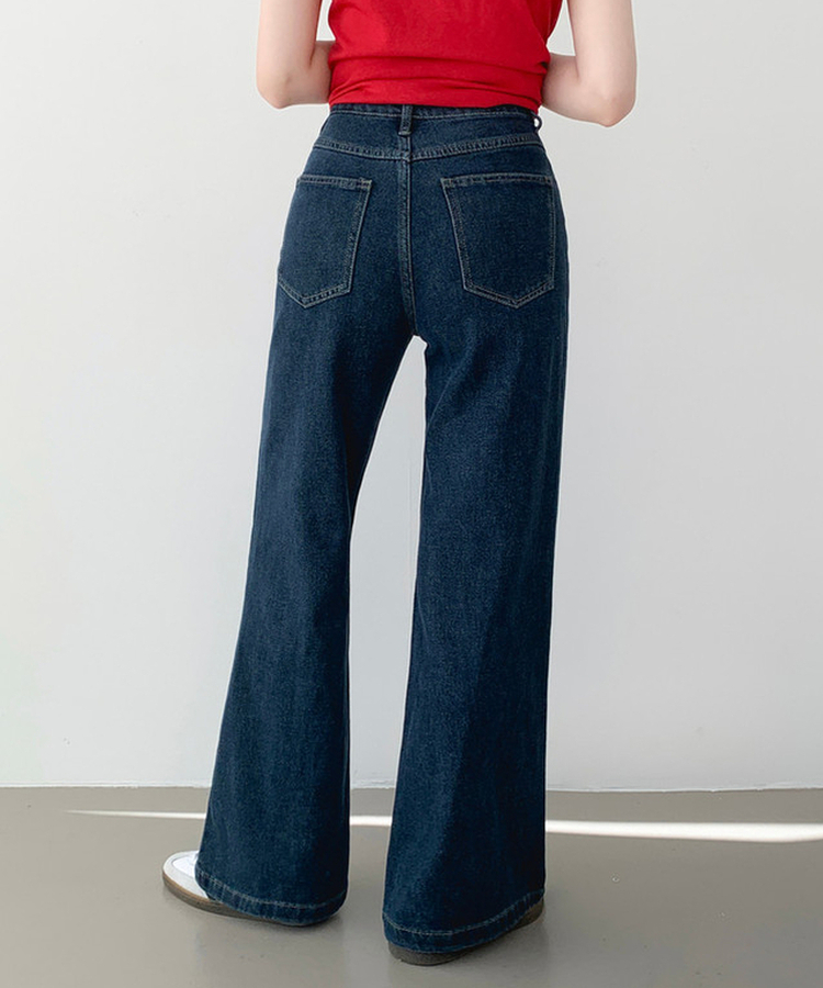 【丈別】ブーツカットデニムパンツ DEEP DENIM