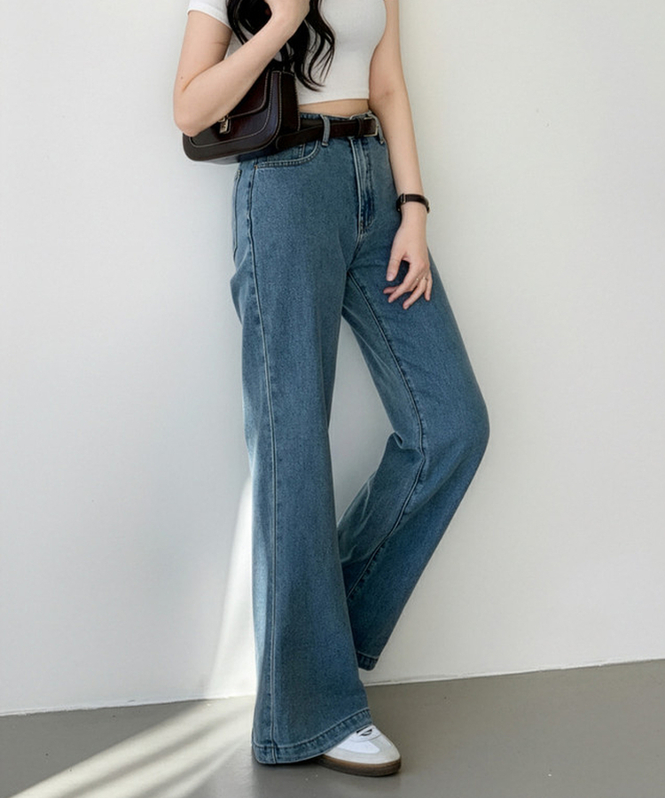 【丈別】ブーツカットデニムパンツ MID DENIM