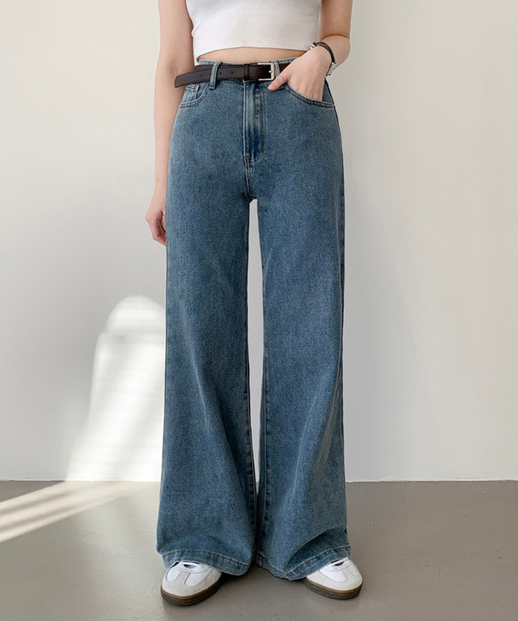 【丈別】ブーツカットデニムパンツ MID DENIM