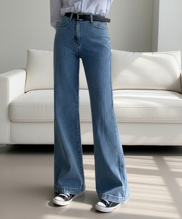【丈別】ブーツカットデニムパンツ LIGHT DENIM