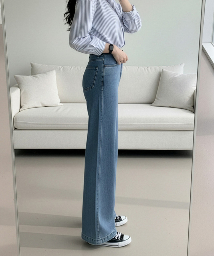 【丈別】ブーツカットデニムパンツ LIGHT DENIM