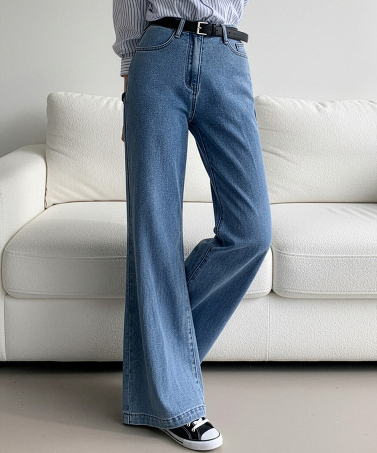 【丈別】ブーツカットデニムパンツ LIGHT DENIM