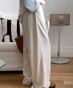 ウエストゴムワイドパンツ(6color) IVORY