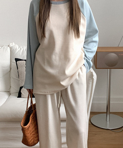 ウエストゴムワイドパンツ(6color) IVORY