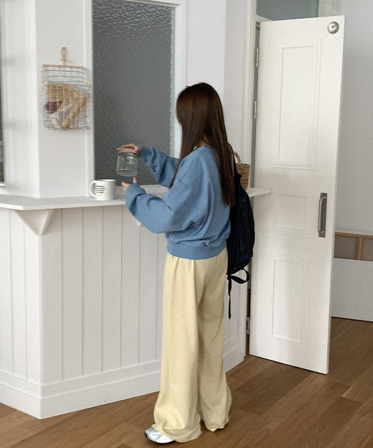 ウエストゴムワイドパンツ(6color) YELLOW