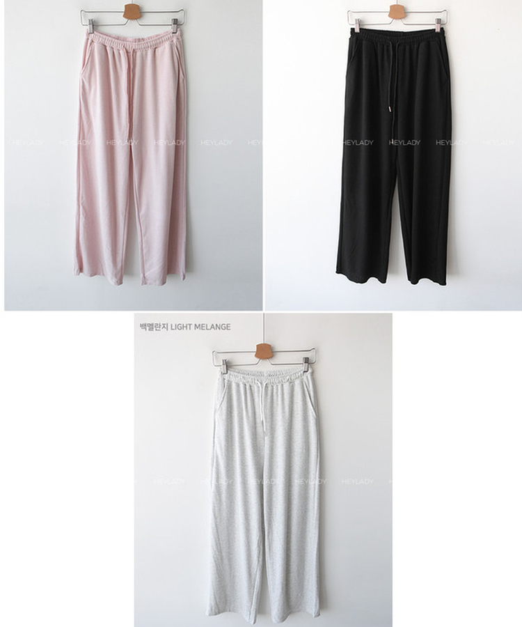 ウエストゴムワイドパンツ(6color)