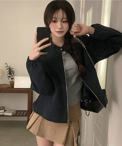 バイカーストリングジャケット NAVY