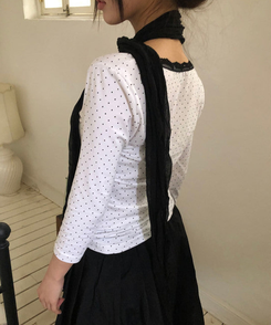 シフォンスカーフ BLACK