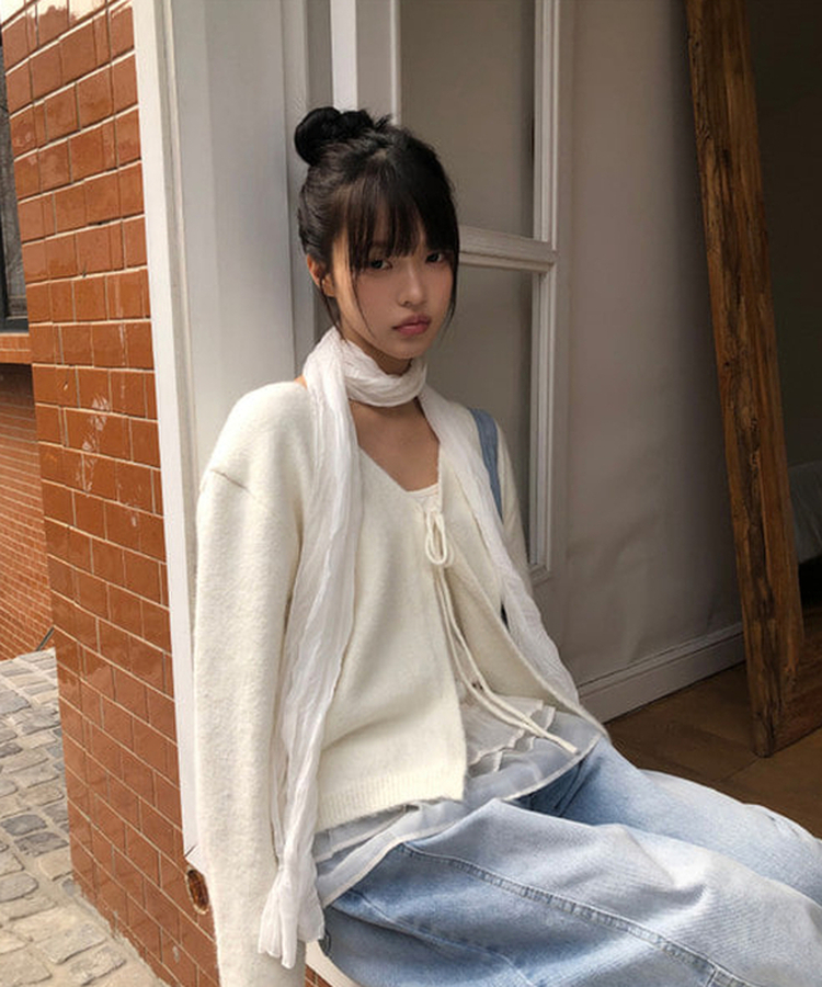 シフォンスカーフ IVORY