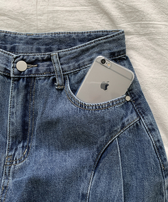 カーブピンタックデニム